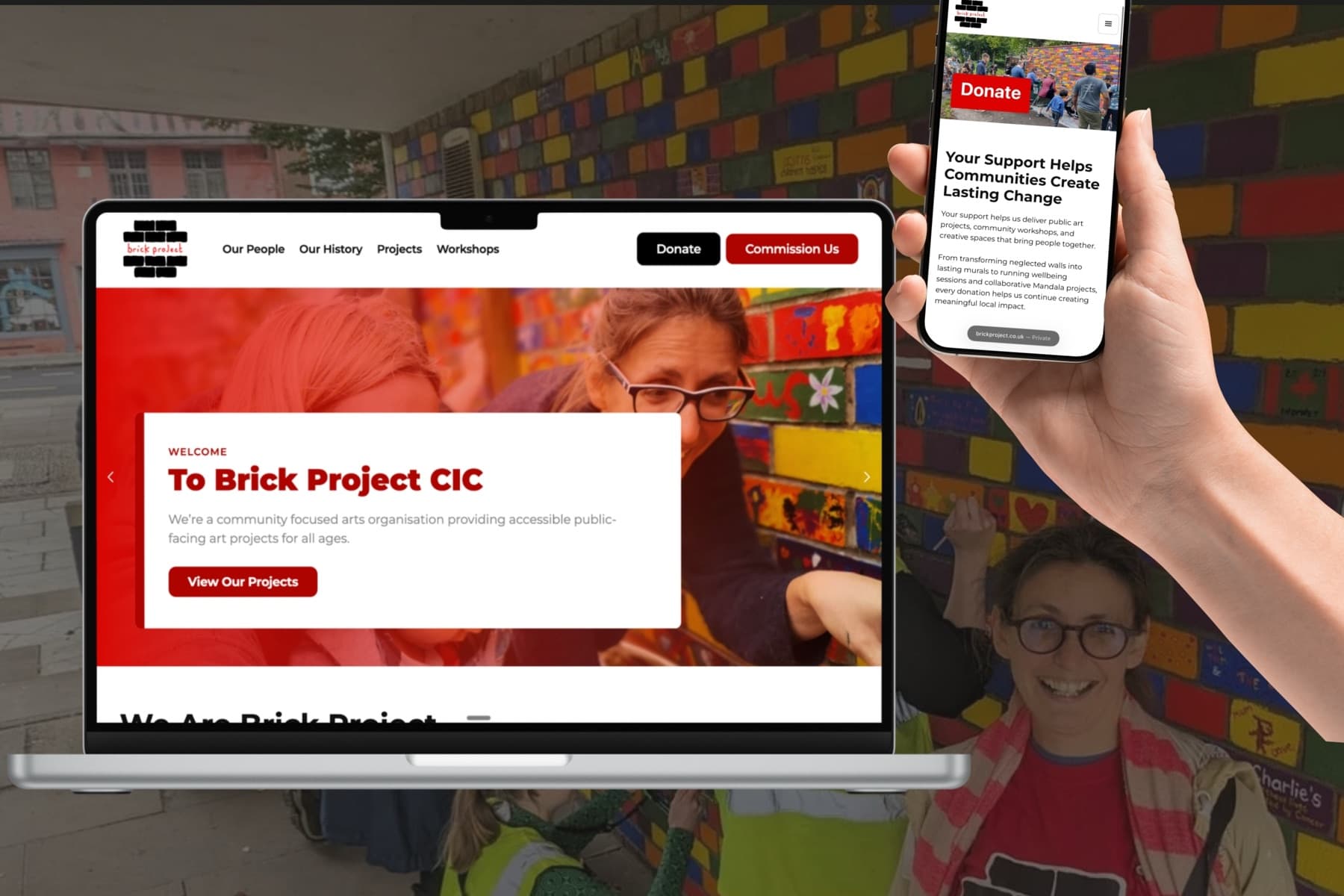 Brick Project CIC — Thousands of painted bricks, and a site that keeps the names