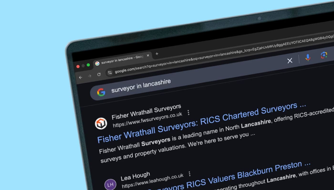 Fisher Wrathall Surveyors — website detail 1