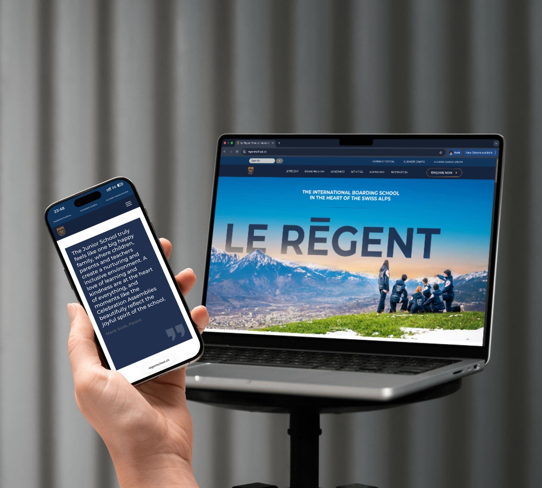 Le Régent International Boarding School — Ongoing website management for an international boarding school