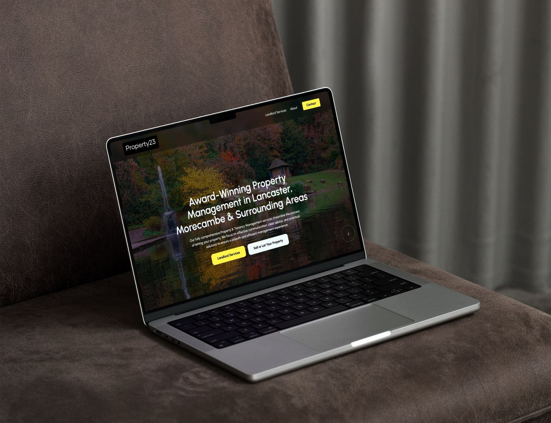 Property23 — A sleek, informational website for a Lancaster property management company