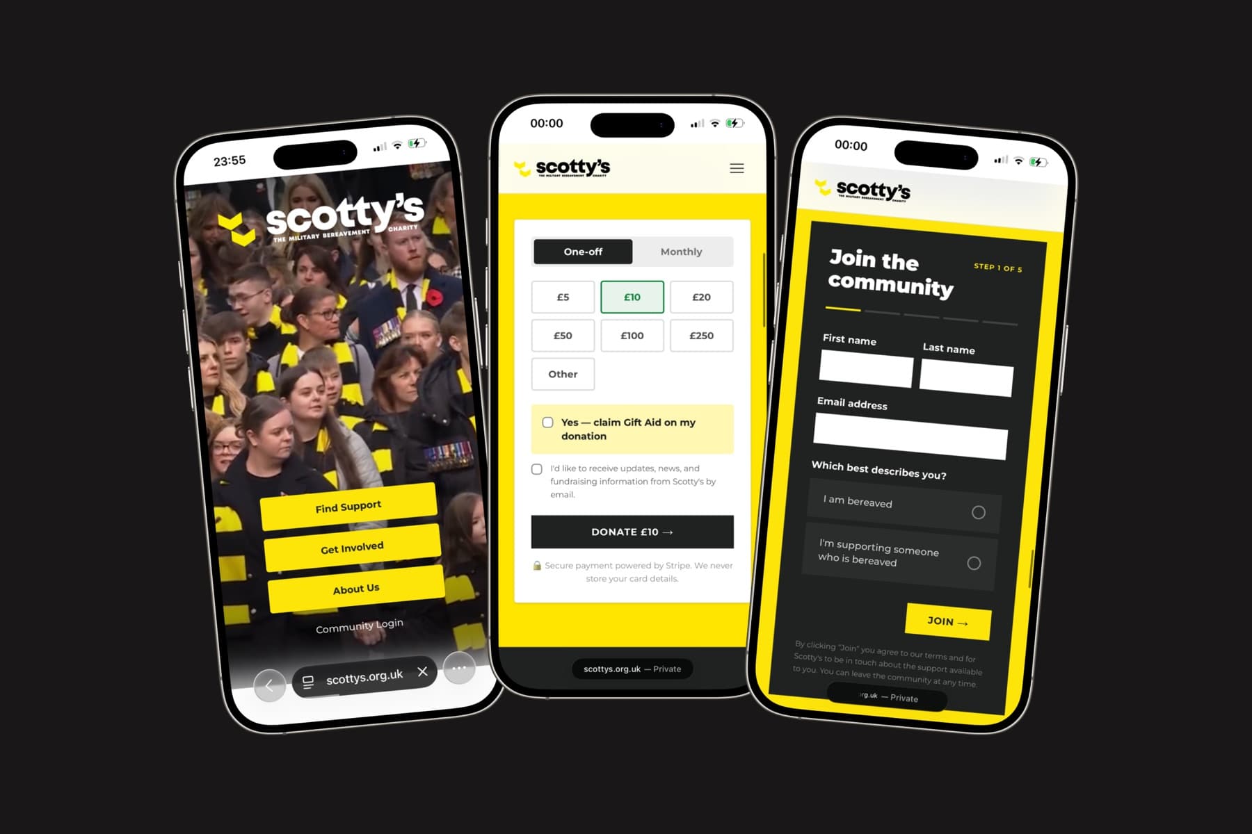 Scotty’s Military Bereavement Charity — A new name, a wider remit, and a site that had to say so