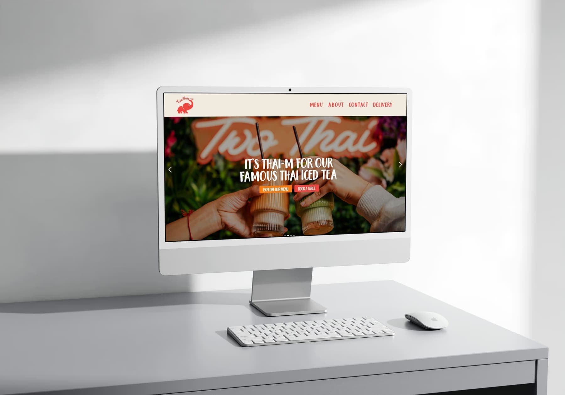 Two Thai — Vibrant restaurant site with online ordering and reservations